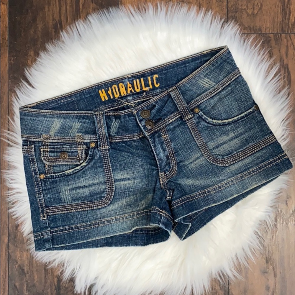 Hydraulic Denim Shorts